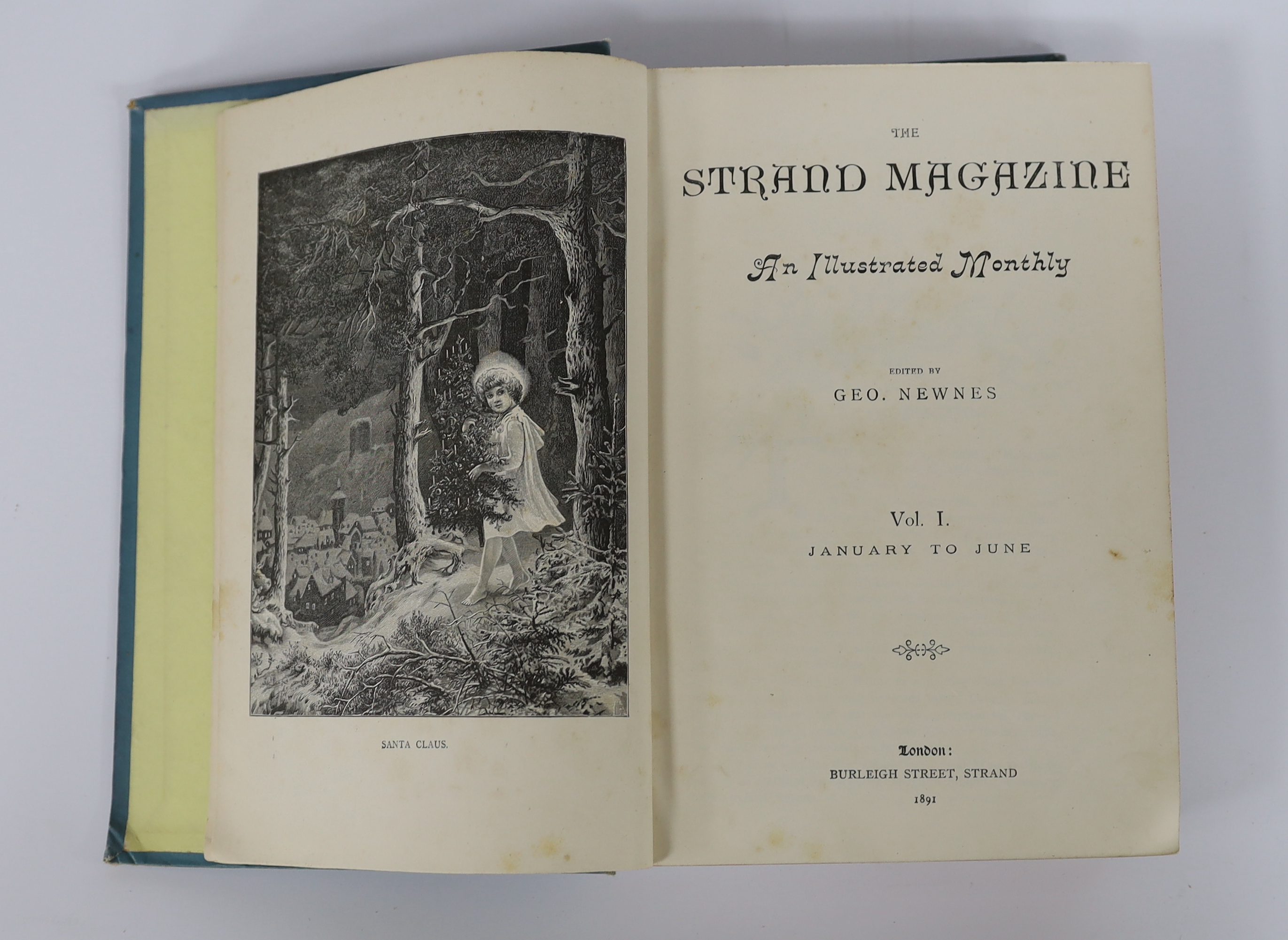 The Strand Magazine....vols. 1-8. illus. throughout; publisher's pictorial gilt lettered Cambridge blue cloth, 4to. 1891-94